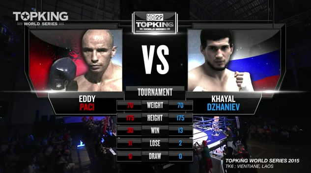 TK6 TOURNAMENT :Khayal Dzhaniev (Russia) vs Eddy Paci (Albania) (Full Fight HD)