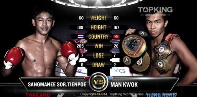 TK3 Hong Kong - Sangmanee Sor Tienpoe vs Man Kwok