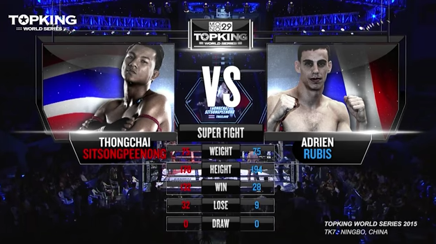 TK7 SUPERFIGHT : Thongchai Sitsongpeenong (Thailand) vs Adrien Rubis (France) (Full Fight HD)
