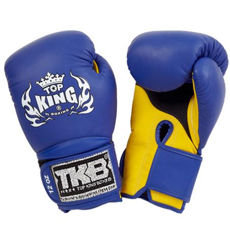 顶级国王蓝/黄色“超级空气”拳击手套